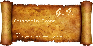 Gottstein Ivonn névjegykártya